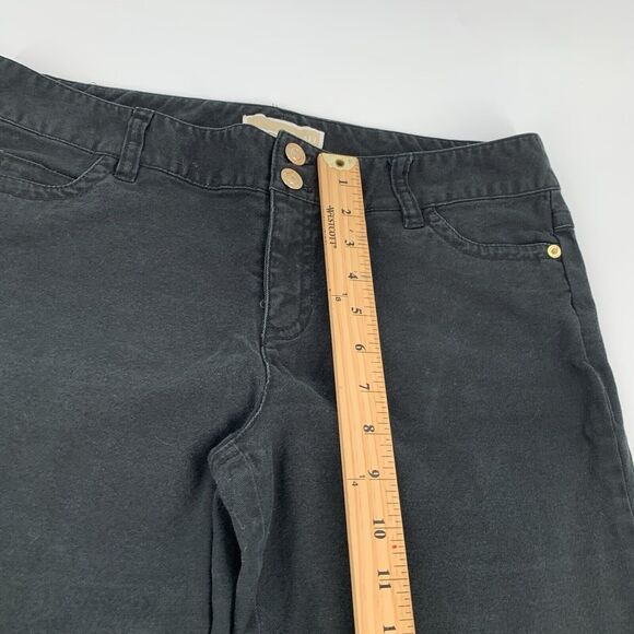 Michael Kors Cropped Back Pleated Pants Size 10 Womens Black Wash Large Casual L - Picture 7 of 8